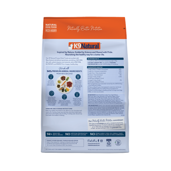 Beef Feast Freeze-Dried Dog Food