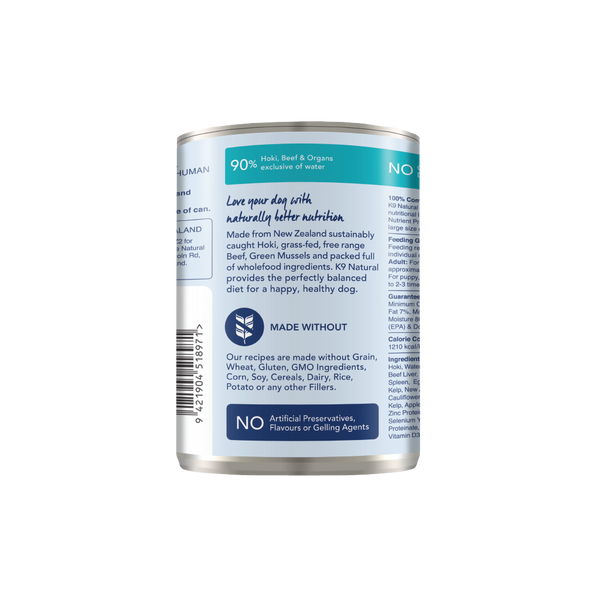 Hoki & Beef Feast Canned Dog Food