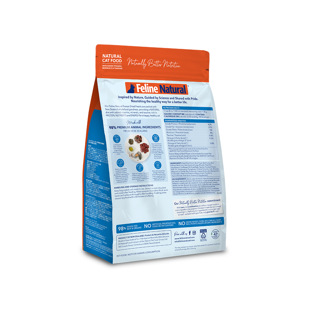 Beef Feast Freeze-Dried Cat Food