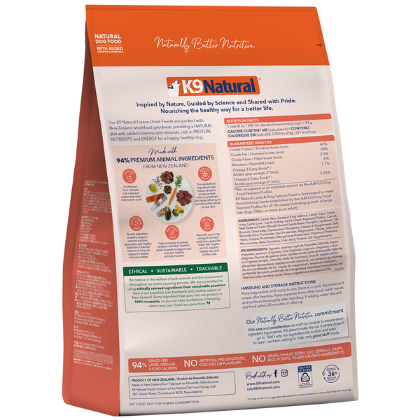 Lamb & King Salmon Feast Freeze-Dried Dog Food